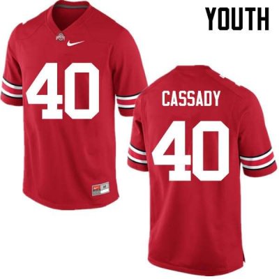 NCAA Ohio State Buckeyes Youth #40 Howard Cassady Red Nike Football College Jersey UOG0845MW